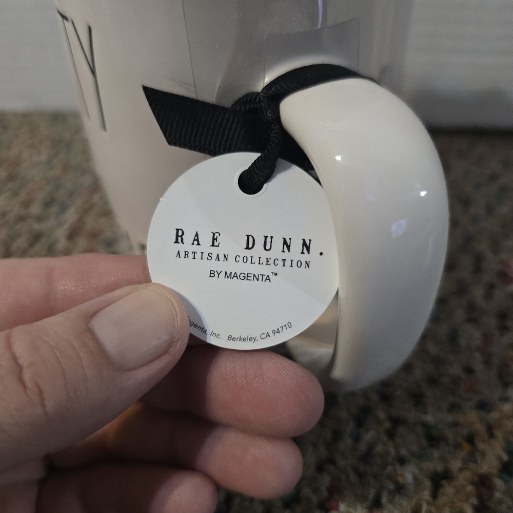 Rae Dunn White Beauty & The Beast Coffee Mug w/ Red Rose Lid Disney Princess NWT - Picture 3 of 5